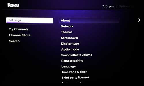 sharp roku mac address